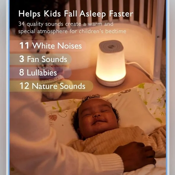 Momcozy Baby White Sound Machine, Toddler Sleep Trainer, Personal Sleep Routine - Picture 6 of 9